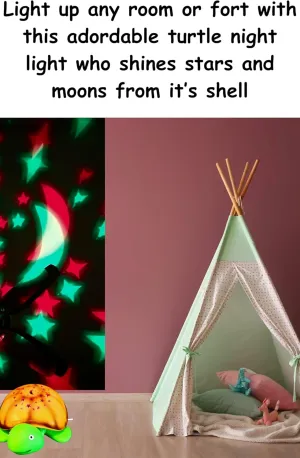 Turtle Night Lamp. Toddler Projector Night Lamp and Star Nightlight for Kids, Turtle Lamp with Star Projector for Ceiling, Cool Bedroom Stuff