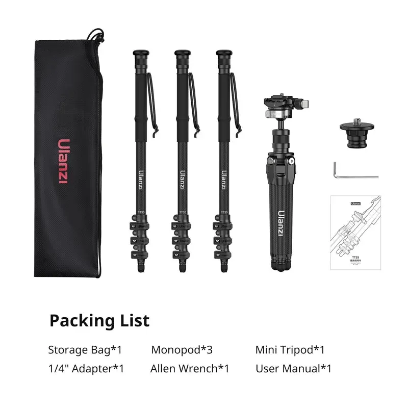 Ulanzi TT35 Hiking Stick Tripod Kit