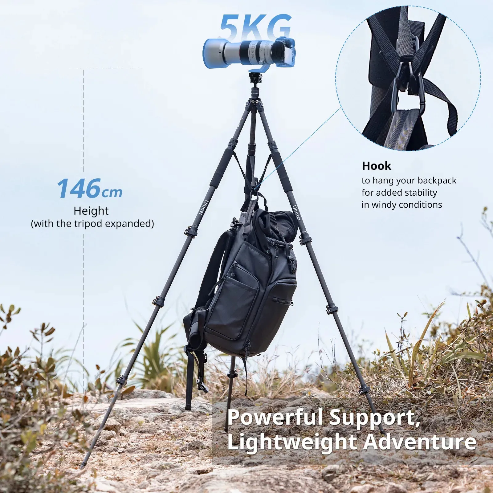 Ulanzi TT35 Hiking Stick Tripod Kit