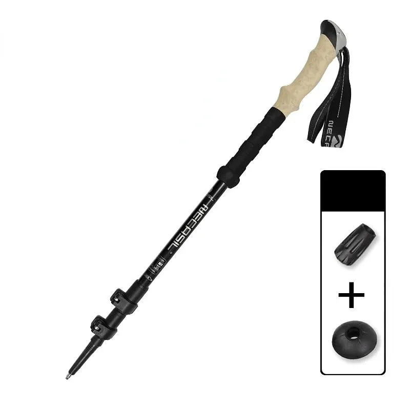 Ultralight Telescopic Aluminum Hiking Anti Shock Walking Stick