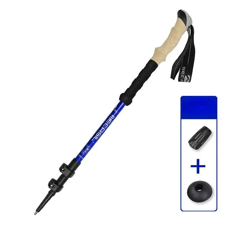 Ultralight Telescopic Aluminum Hiking Anti Shock Walking Stick