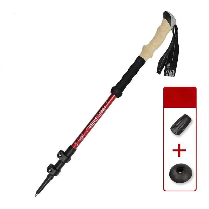 Ultralight Telescopic Aluminum Hiking Anti Shock Walking Stick