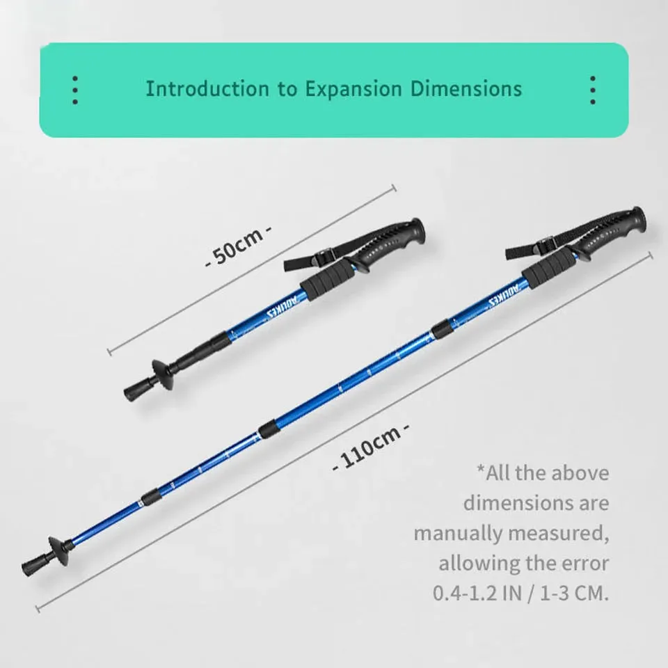 Ultralight Telescopic Hiking Poles Shock Absorbing Walking Cane