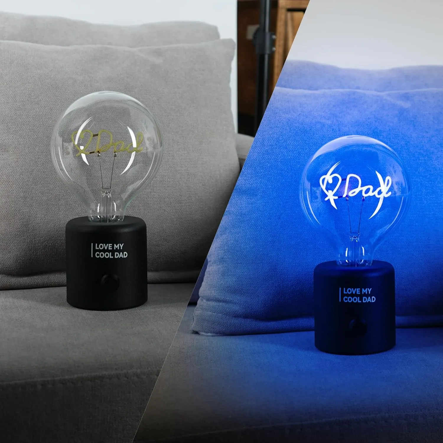 Unique Dad Gifts for Fathers Day, Appreciation Gifts Cool Dad Birthday Gift from Daughter Son Rechargeable Battery Operated Cordless Table Lamp Portable Nightlight for Bedside Bedroom Presents fathers