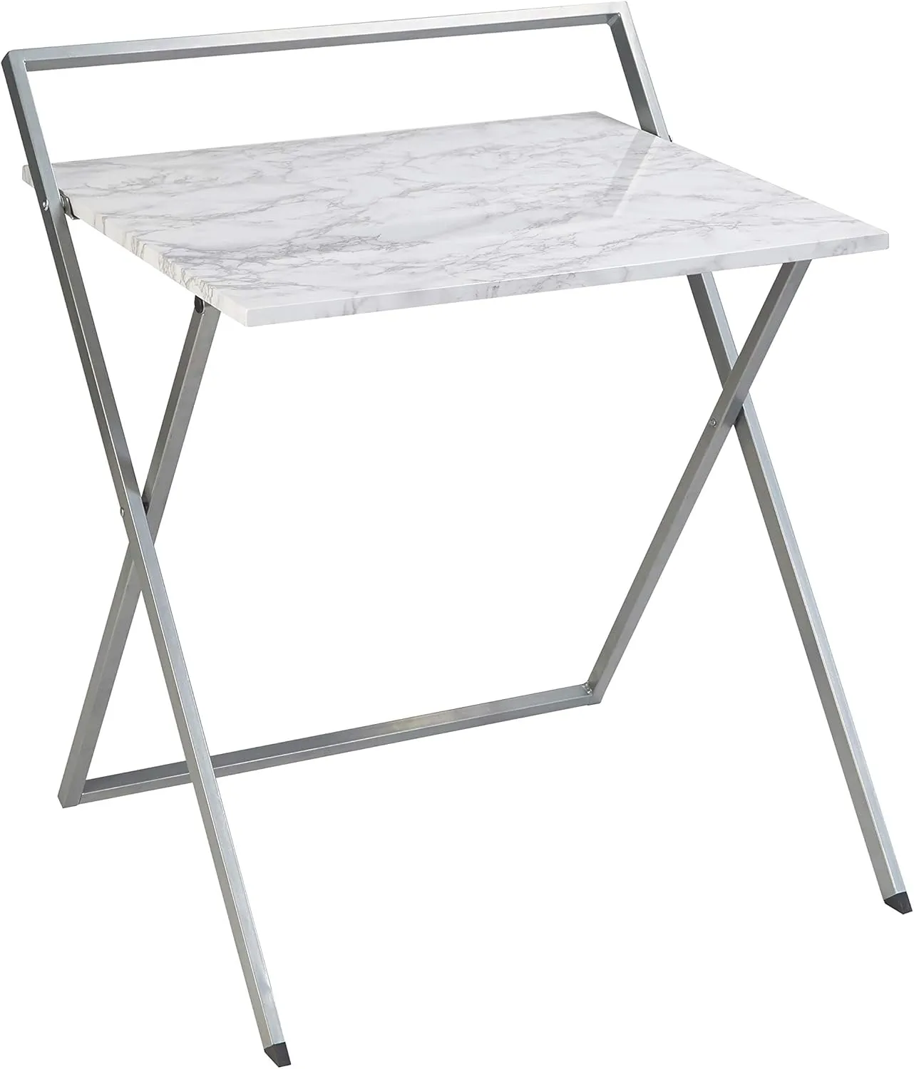 Urban Lifestyle Compact Folding Desk, White Marble