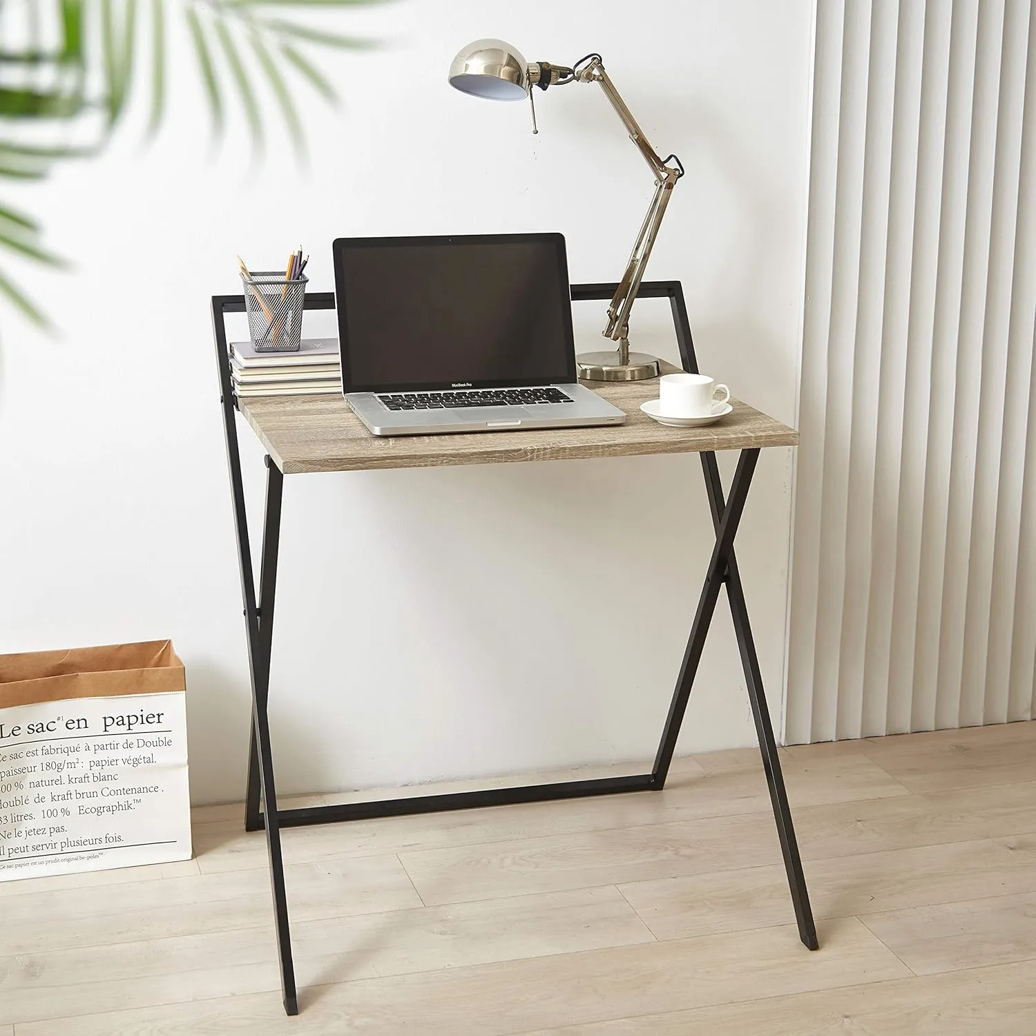 Urban Lifestyle Compact Folding Desk, Wood