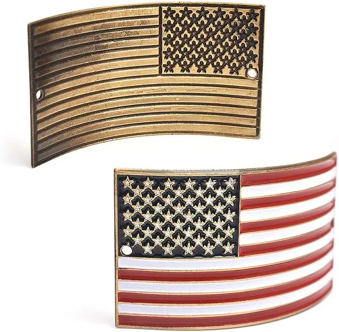 USA Flag Hiking Stick Medallion - Patriotic Charm