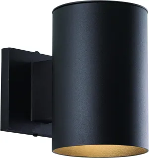 VAXCEL Chiasso Modern Outdoor Porch Light, 5" W x 7.25" H Black Cylinder Wall Sconce, Waterproof Dark Sky Wall Light for Porch, Patio, Deck, or Front Door