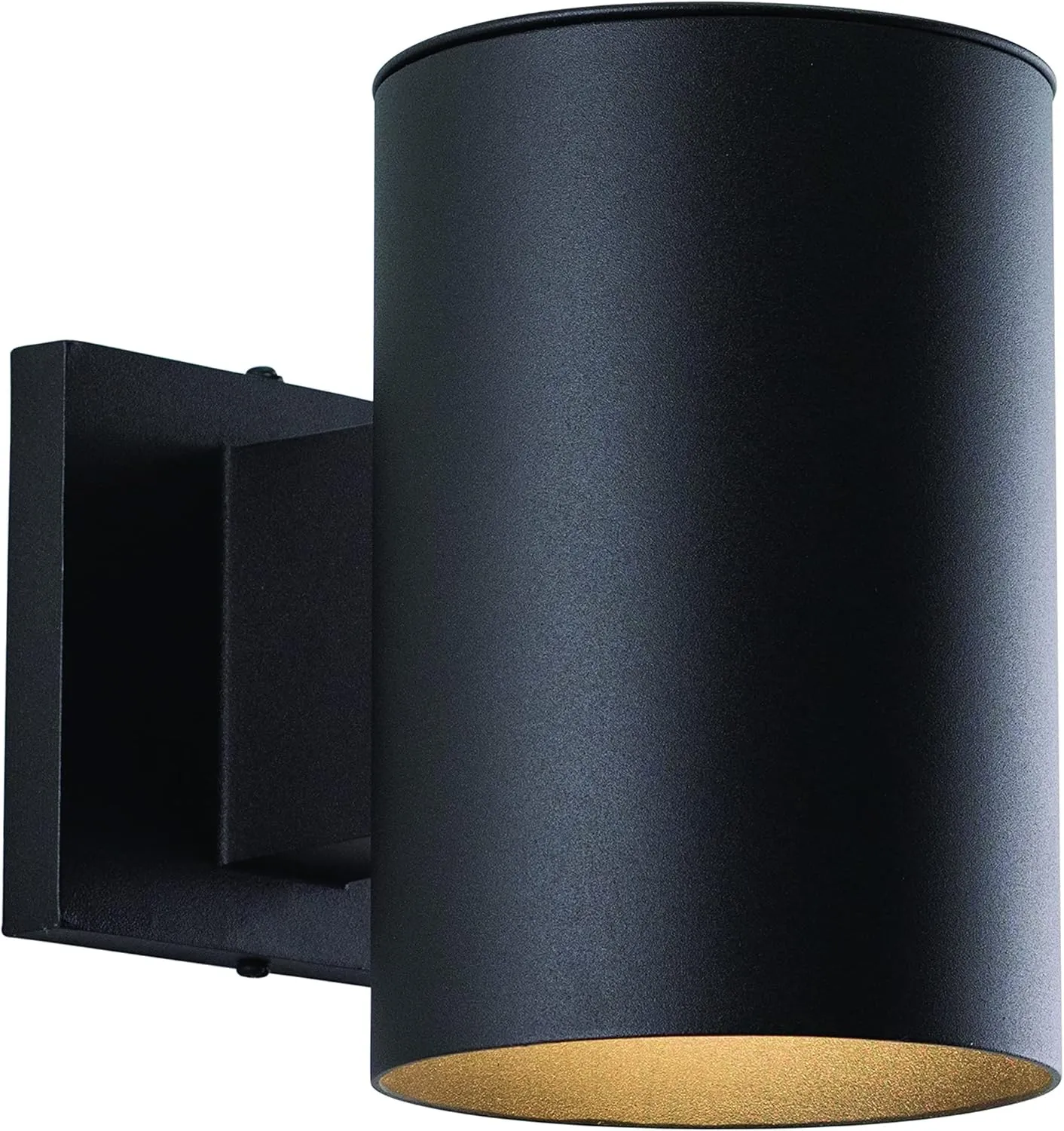 VAXCEL Chiasso Modern Outdoor Porch Light, 5" W x 7.25" H Black Cylinder Wall Sconce, Waterproof Dark Sky Wall Light for Porch, Patio, Deck, or Front Door