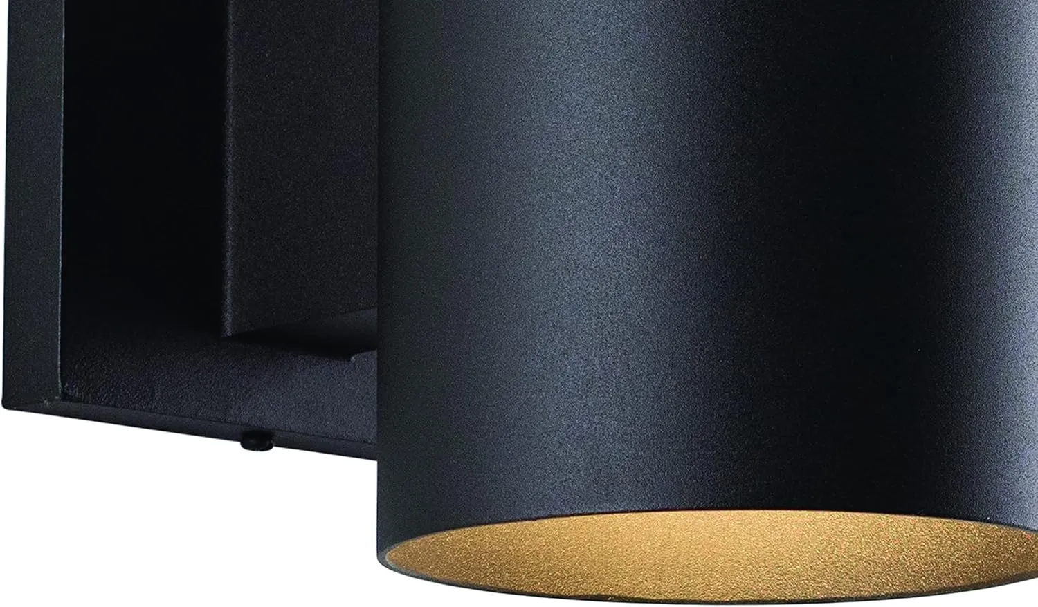 VAXCEL Chiasso Modern Outdoor Porch Light, 5" W x 7.25" H Black Cylinder Wall Sconce, Waterproof Dark Sky Wall Light for Porch, Patio, Deck, or Front Door