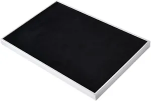 Velvet Jewelry Display Tray Necklace Bracelet Rings Showcase Jewelry Holder for Pendant, Black