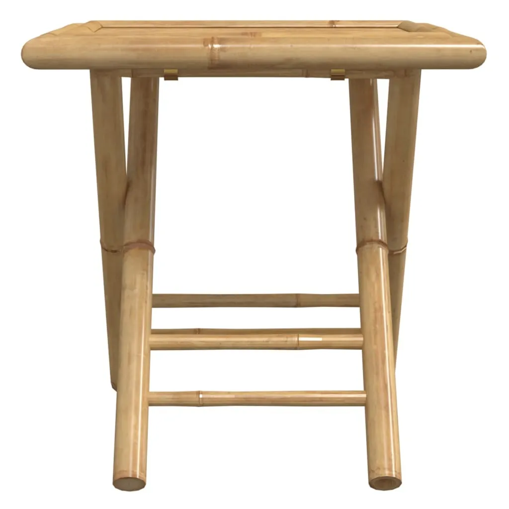 vidaXL Garden Table Natural Bamboo Small Foldable Bamboo Garden Table
