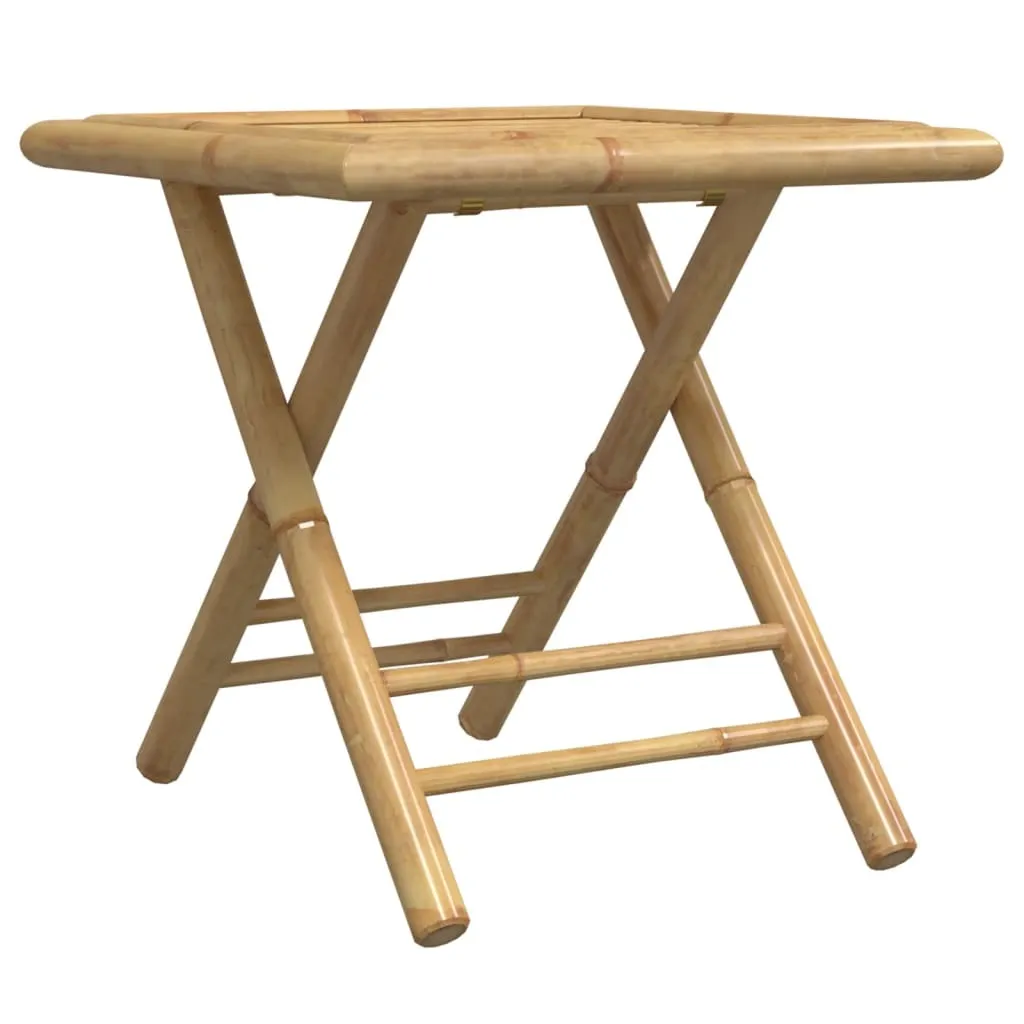 vidaXL Garden Table Natural Bamboo Small Foldable Bamboo Garden Table
