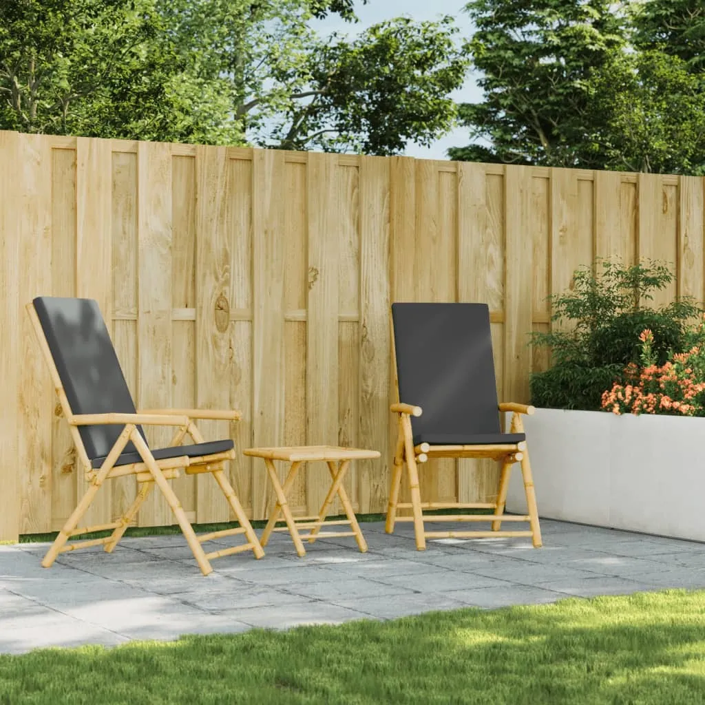 vidaXL Garden Table Natural Bamboo Small Foldable Bamboo Garden Table