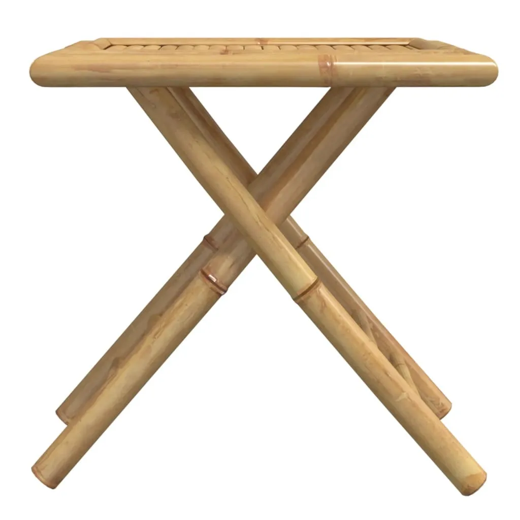 vidaXL Garden Table Natural Bamboo Small Foldable Bamboo Garden Table
