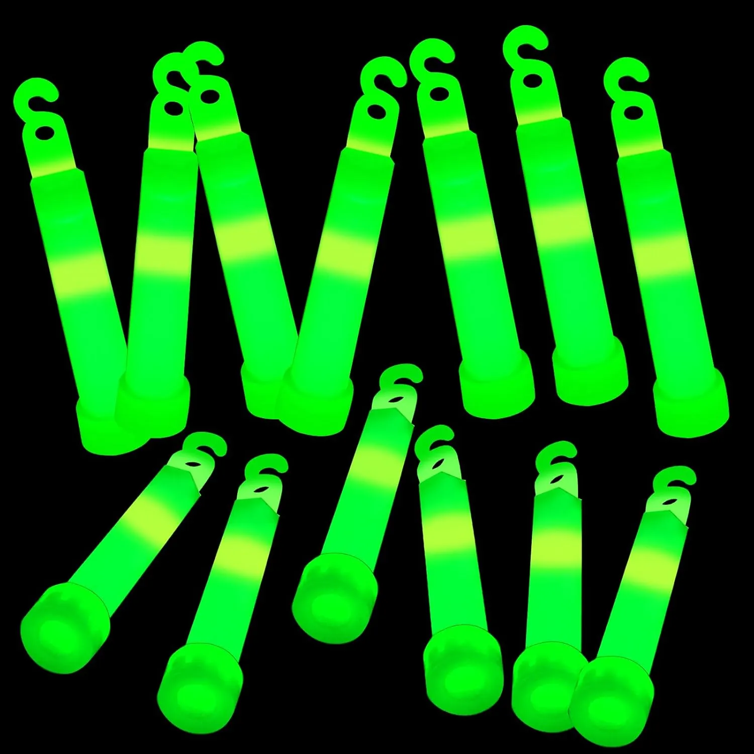 VIHOSE 100 Pcs 4" Glow Sticks Bulk Emergency Light Sticks Survival Glow in The Dark Sticks for Camping Hiking Earthquake Activities Supplies Party Favors