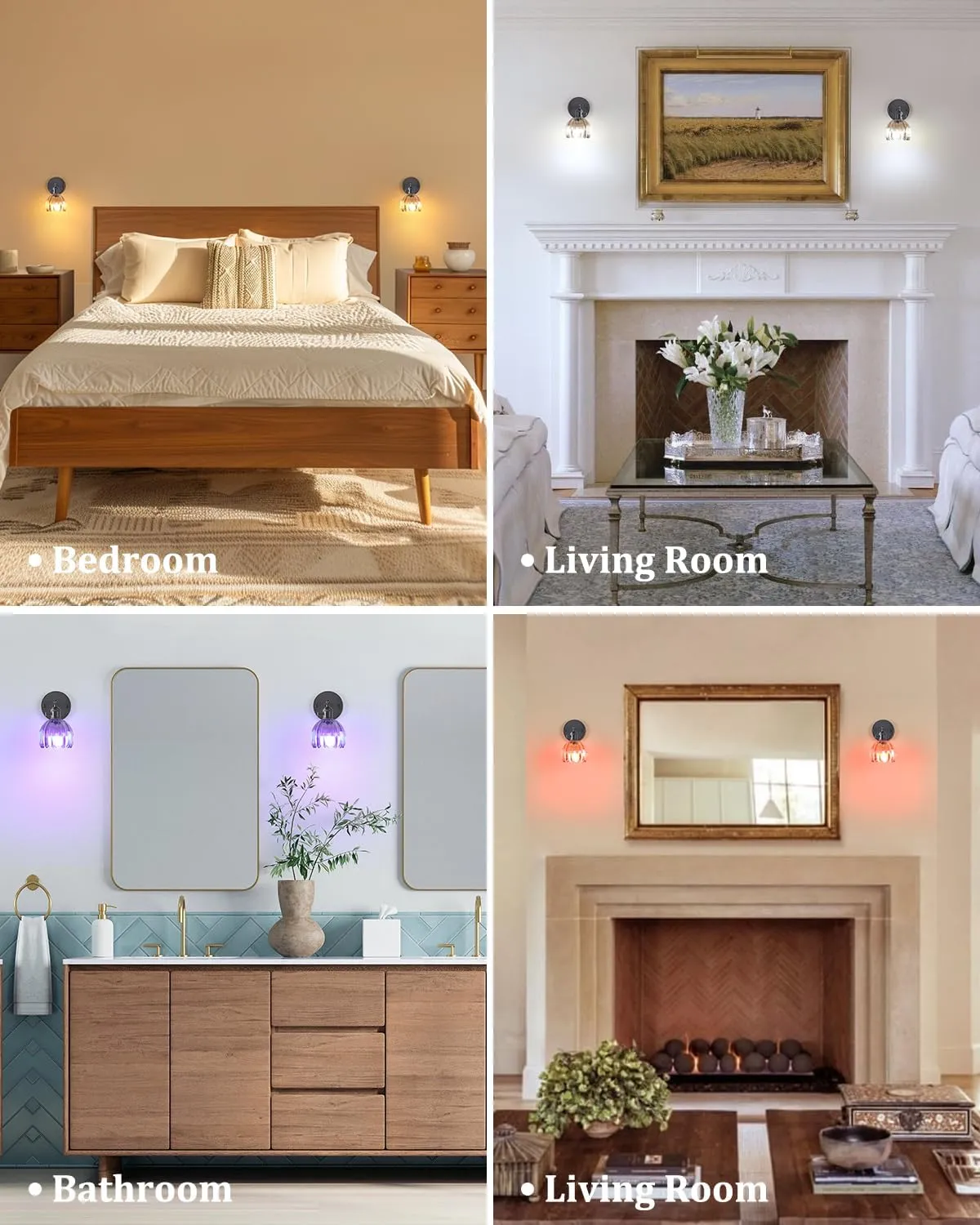 Vintage Battery Operated Wall Sconce with Amber Tulip Glass Lampshade Wireless Rechargeable Battery Powered Black Wall Light with Remote Control for Bedside Bedroom Doorway