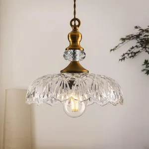 Vintage Glass Pendant Light Fixture Brass Modern Adjustable Chandelier Farmhouse Hanging Light for Hallway Porch Kitchen Bedroom Coffee Shop Dining Room Island