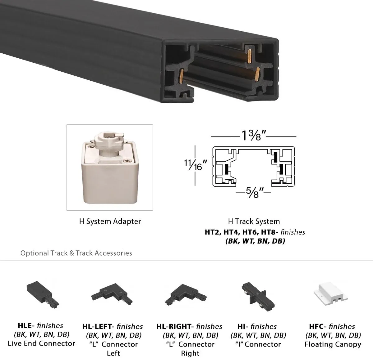 WAC Lighting H-LED202-30-BK Contemporary Summit ACLED 15W Beamshift Line Voltage Cylinder H-Track Head , Black