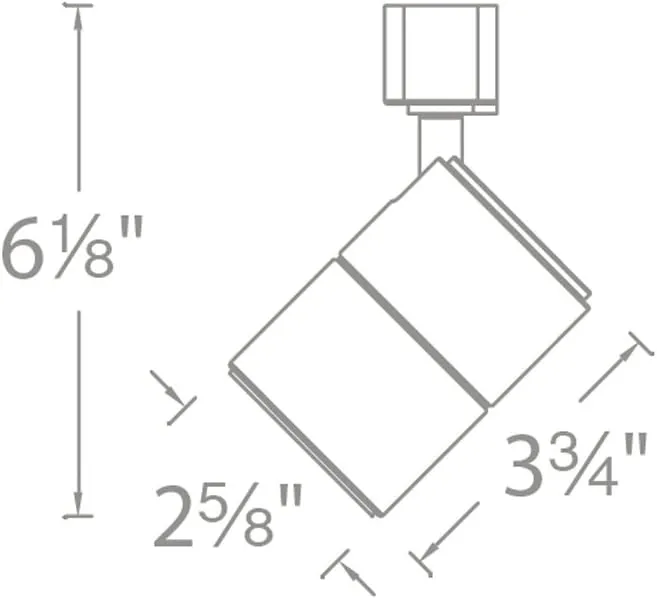 WAC Lighting H-LED202-30-WT Contemporary Summit ACLED 15W Beamshift Line Voltage Cylinder H-Track Head