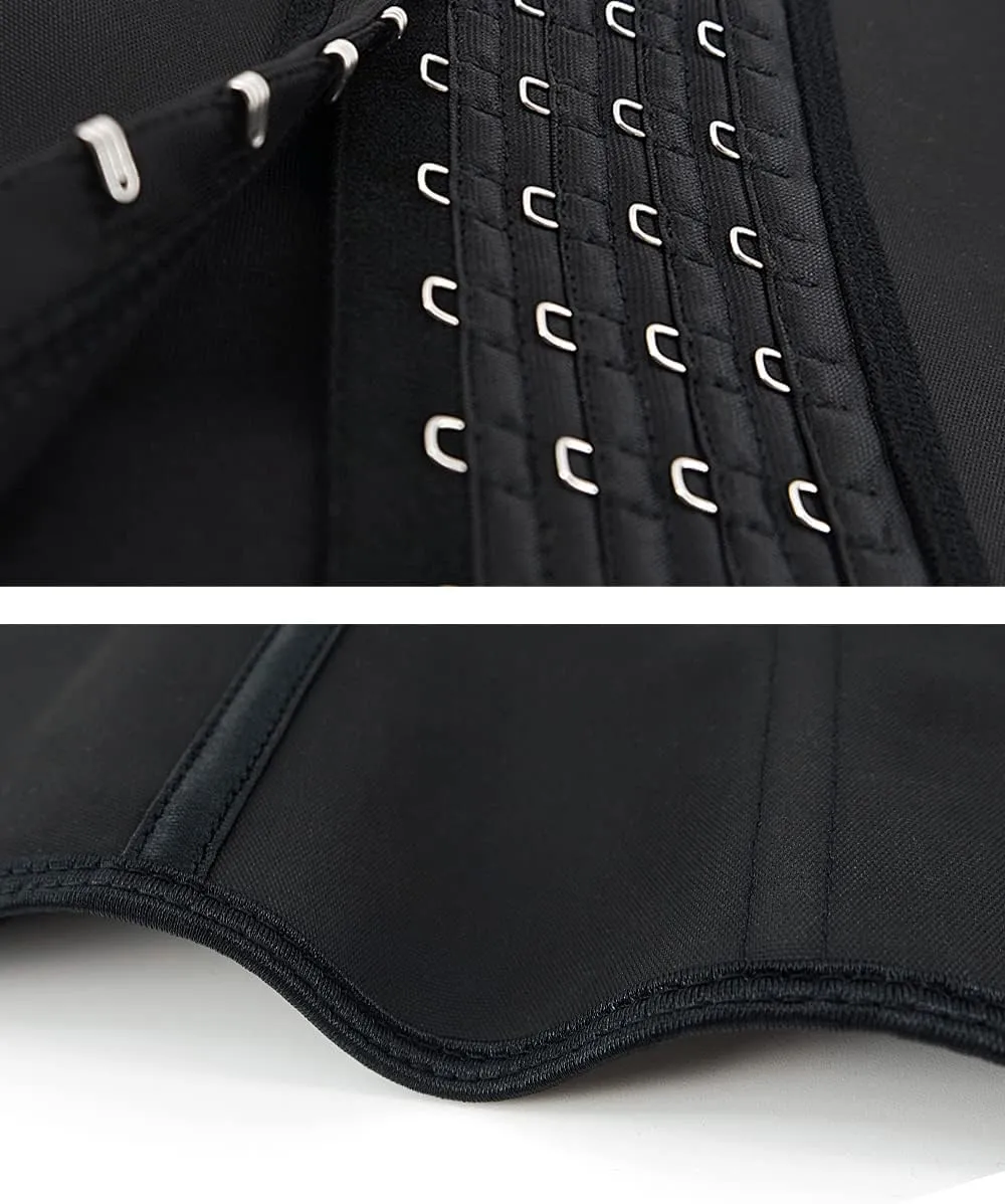 Waist Trainer for Women Latex Zipper Corset Sport Cincher Hourglass Body Shaper