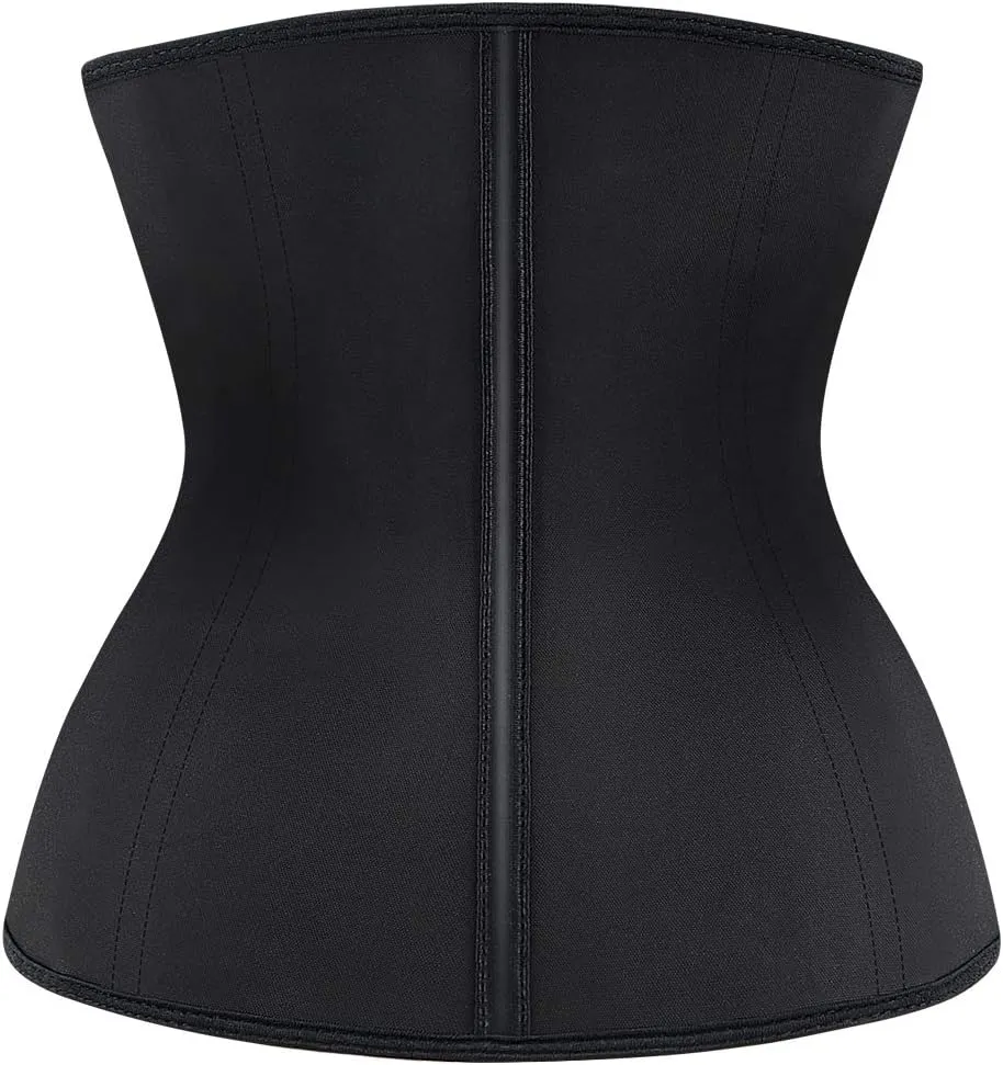 Waist Trainer for Women Latex Zipper Corset Sport Cincher Hourglass Body Shaper