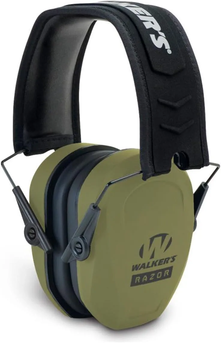 Walker's Muff Razor Slim Low-Profile Compact Folding 27db Nrr Gun Range Shooting Hearing Protection Passive