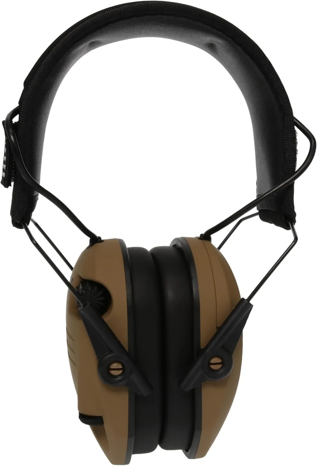 Walker's Razor Slim Ultra Low Profile Compact Design Adjustable Range Shooting Hunting Hearing Protection Electronic Earmuffs, Battle Brown - Patriot Series
