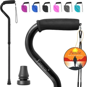 Walking Cane Folding Walking Stick for Seniors with Soft Handle, Lightweight Adjustable Walking Stick for Men & Women