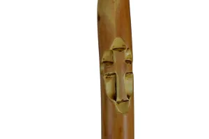 Walking Stick, 3D Cross Carving on Hiking Stick - Custom Height Up to 60" tall, by Creation Carvings