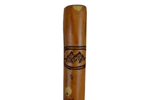 Walking Stick, Mountain Scene Carving on Hiking Stick Up to 60" tall, by Creation Carvings