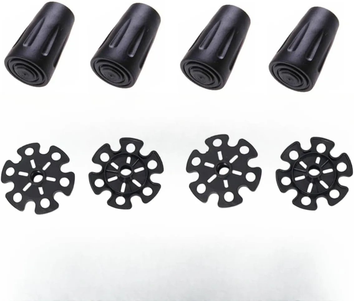 Walking Stick Tip Replacement Snow Pole Baskets Rubber Tips for Walking Sticks, Trekking Poles, Hiking Poles