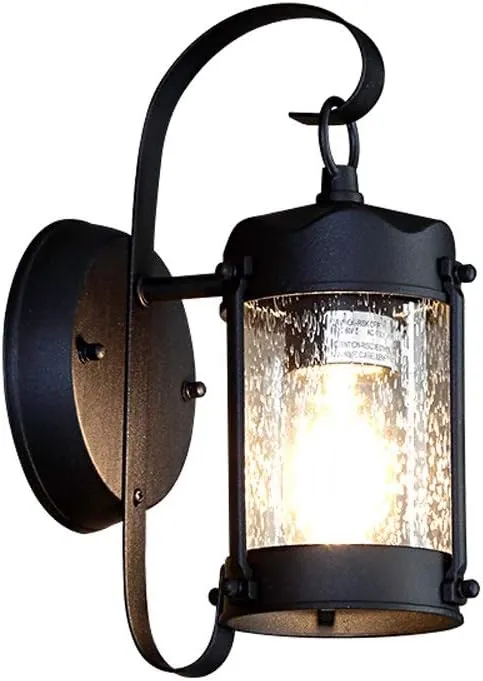 Wall lamp Retro Villa Edison Glass Wall Light E27 Aluminum Metal Creative Rustproof Lamp for Garden Outside Weatherproof Outdoor Backyard Hanging Sconce Stylish