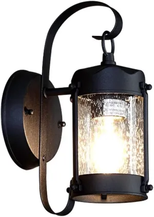 Wall lamp Retro Villa Edison Glass Wall Light E27 Aluminum Metal Creative Rustproof Lamp for Garden Outside Weatherproof Outdoor Backyard Hanging Sconce Stylish