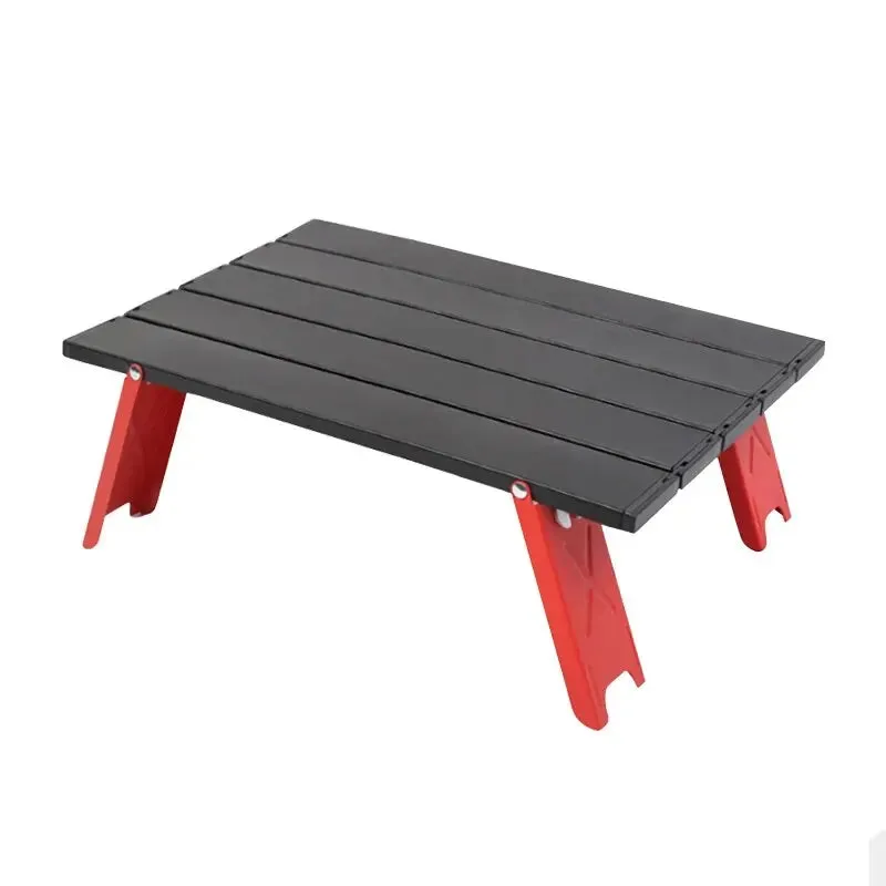 WEST TUNE Mini Ultralight Portable Aluminum Alloy Camping Table - Roll-Up Folding Table for Backpacking, Picnics, BBQ, and Outdoor Activities