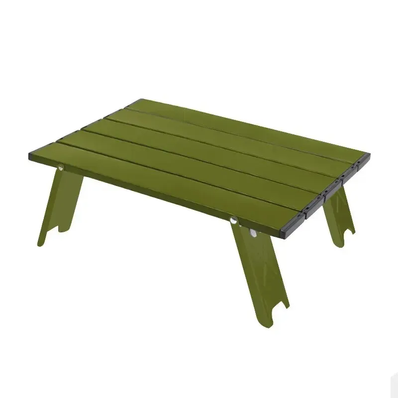 WEST TUNE Mini Ultralight Portable Aluminum Alloy Camping Table - Roll-Up Folding Table for Backpacking, Picnics, BBQ, and Outdoor Activities