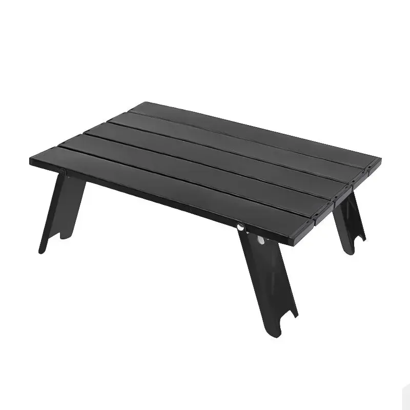 WEST TUNE Mini Ultralight Portable Aluminum Alloy Camping Table - Roll-Up Folding Table for Backpacking, Picnics, BBQ, and Outdoor Activities