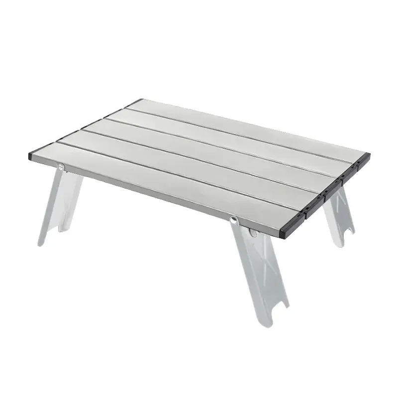WEST TUNE Mini Ultralight Portable Aluminum Alloy Camping Table - Roll-Up Folding Table for Backpacking, Picnics, BBQ, and Outdoor Activities
