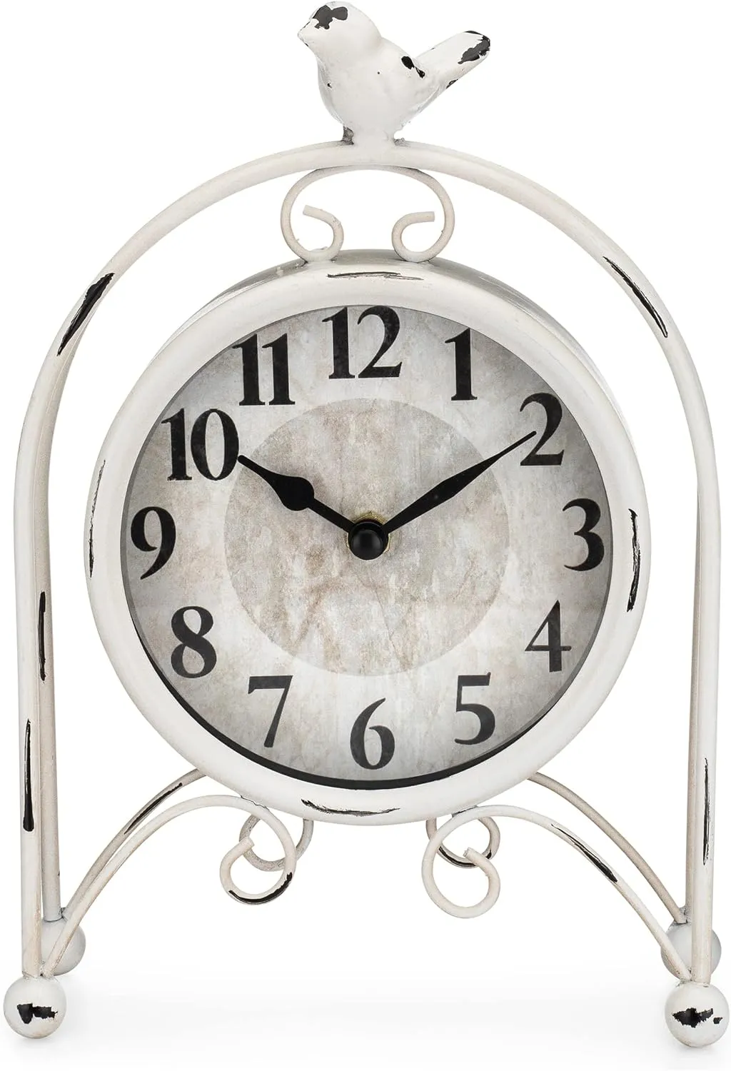 Westclox Vintage Style Analog QA Metal Bird Table Clock - Stylish and Unique Timekeeping