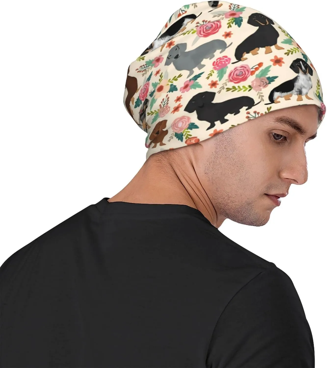 Westie Dogs Beach Summer Tropical Slouchy Beanie for Men & Women Hip-Hop Baggy Skull Cap Fashion Thin Dwarf Knit Hat