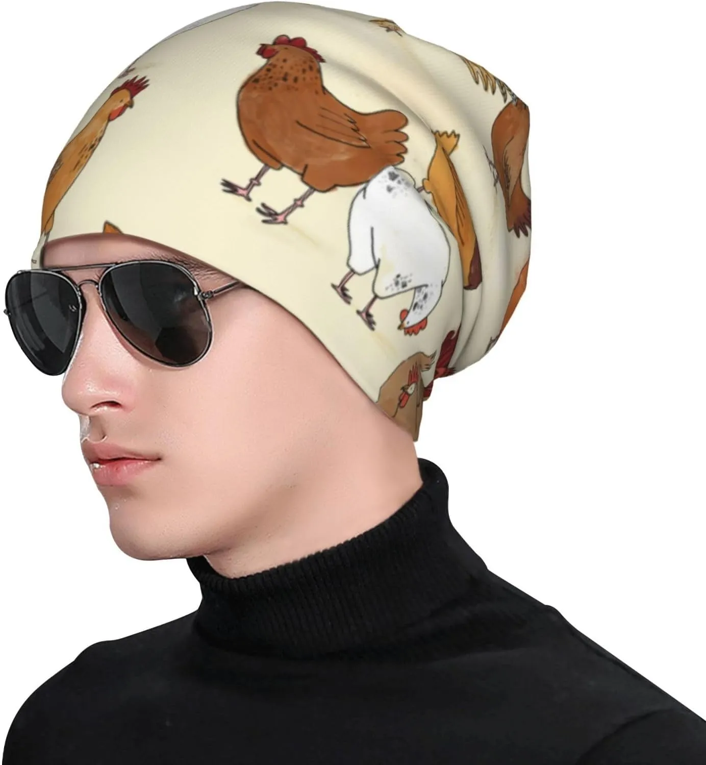 Westie Dogs Beach Summer Tropical Slouchy Beanie for Men & Women Hip-Hop Baggy Skull Cap Fashion Thin Dwarf Knit Hat