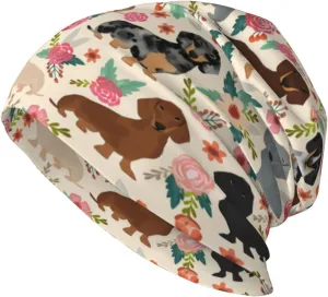 Westie Dogs Beach Summer Tropical Slouchy Beanie for Men & Women Hip-Hop Baggy Skull Cap Fashion Thin Dwarf Knit Hat
