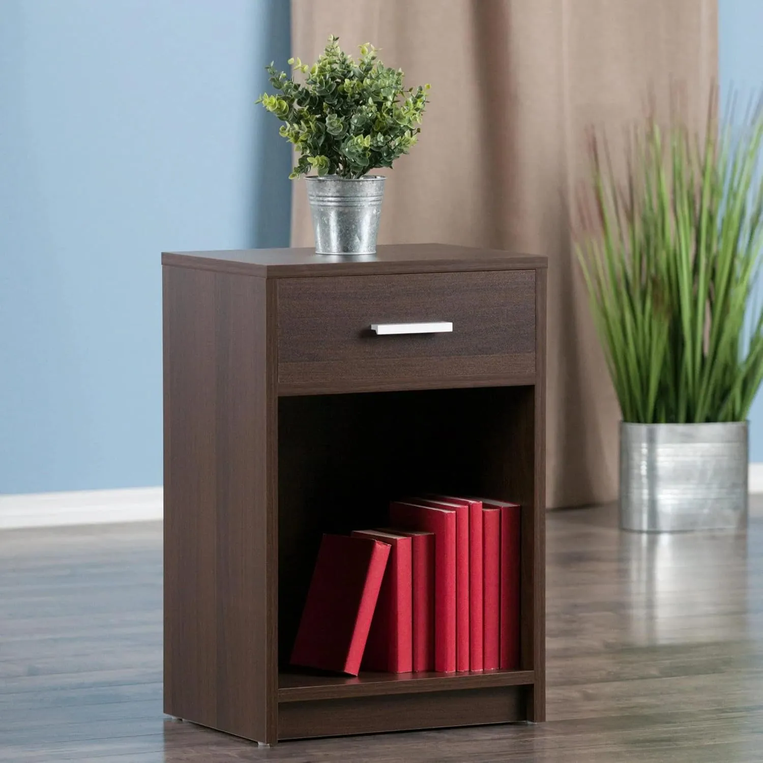 Winsome Wood Rennick Accent Table, Cocoa 15.75 x 12.48 x 23.62