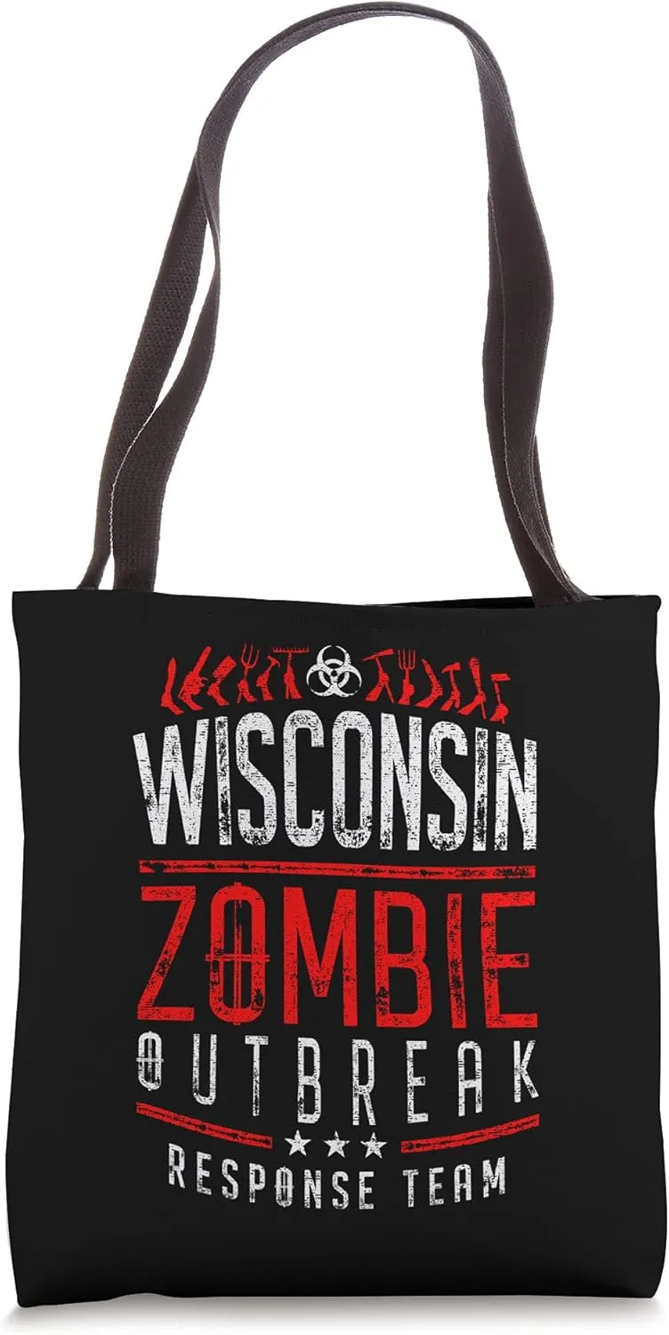 Wisconsin Zombie Outbreak Response Team Halloween Tote Bag
