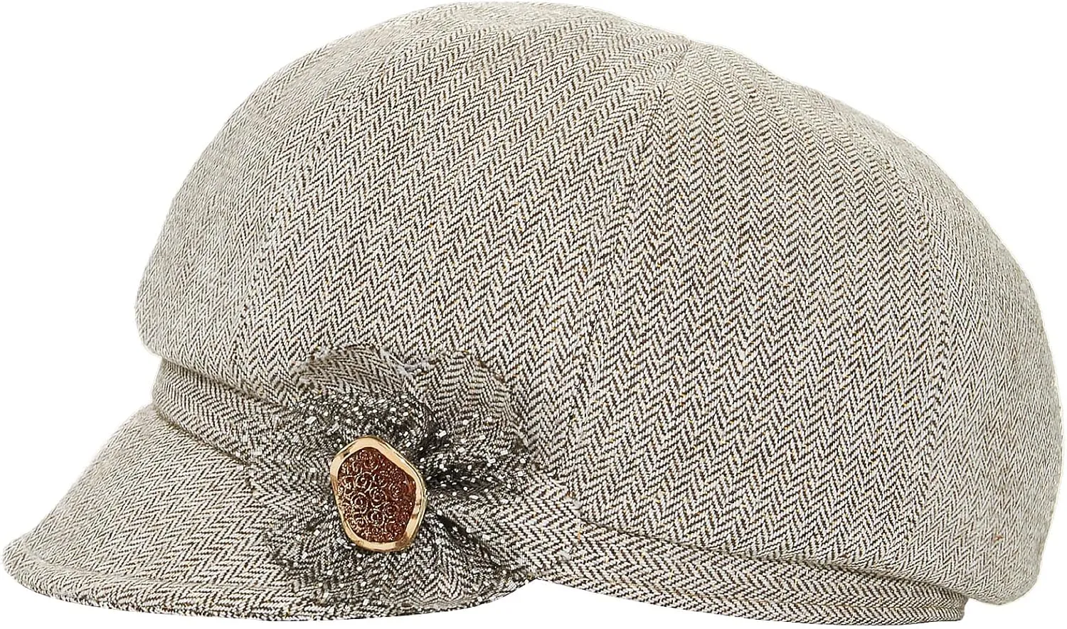 Women Retro Classic Visor Newsboy Cabbie Cap Beret Hats with Flower Buckle for Woman Ladies