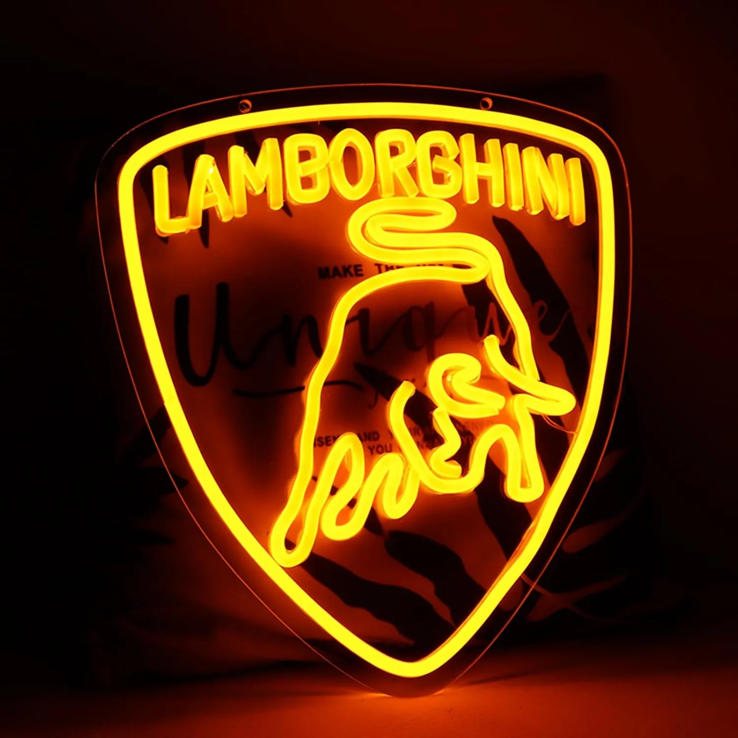 WonderfulLife Car Logo Neon Sign for Garage Decor,Led Signs for Bar Man Cave Wall Decor,Bright Light of Automotive Supplies Store Display,5V USB Powered Easy Hanging.
