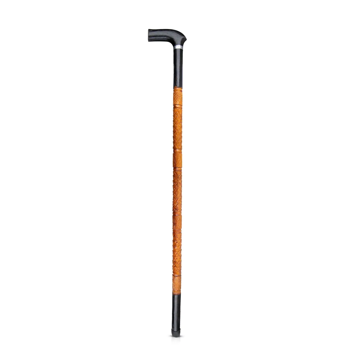 Wooden Walking Stick - 35 Inches | Carved Wooden Walking Stick for Old Man