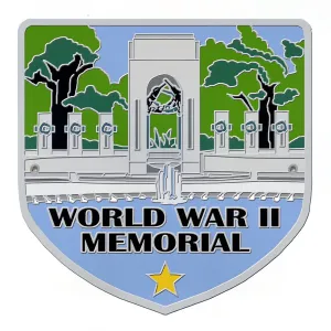 World War II Memorial Hiking Stick Medallion