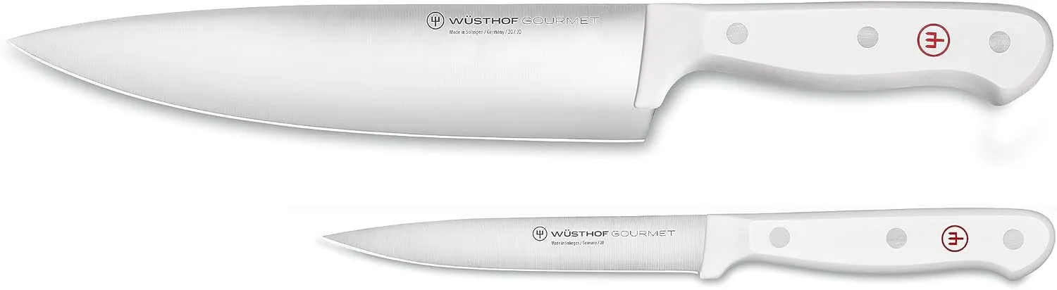 WÜSTHOF Gourmet White 2-Piece Chef's Knife Set