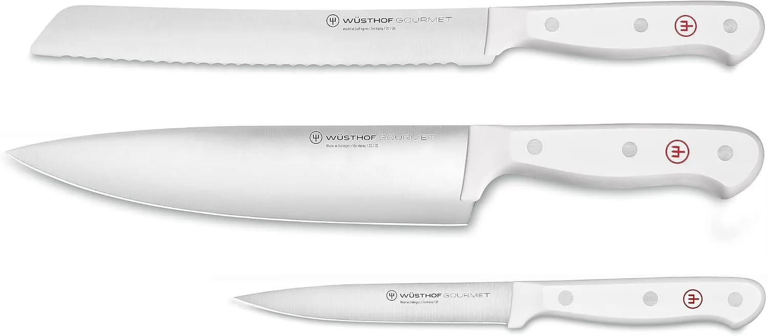 WÜSTHOF Gourmet White 3-Piece Starter Knife Set